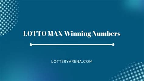 lottery results lotto max|lotto max past winning numbers.